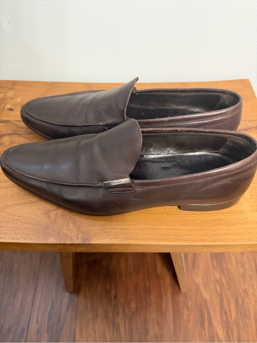 Men's Brown Leather Slip-On Loafers - Picture 3 of 6